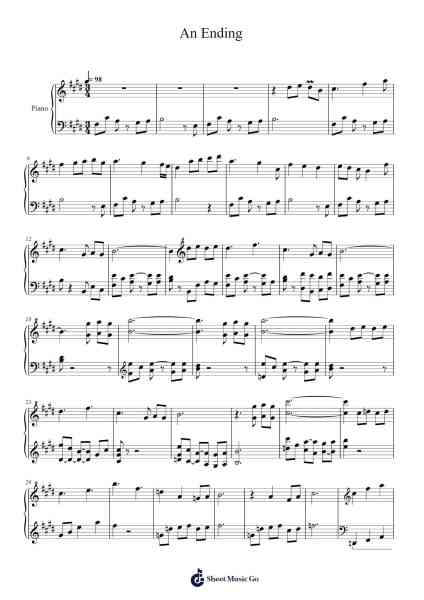 An Ending Sheet Music by Toby Fox-Arr.Watloise Fredgee