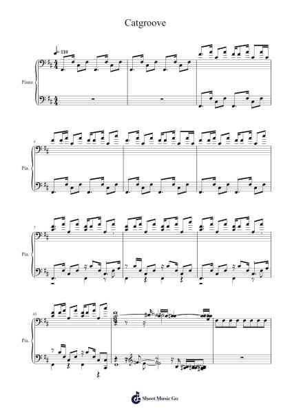 Catgroove Sheet Music by Parov Stelar-Arr.Oryet Zosoll