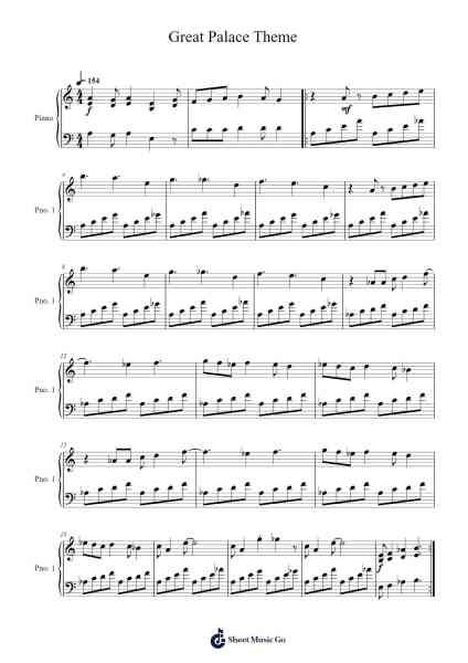 Great Palace Theme Sheet Music by undefined-Arr.Bclark