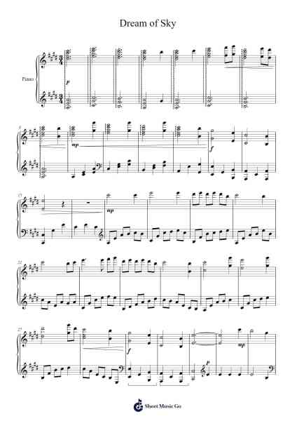 Dream of Sky Sheet Music by Łukasz Michalski-Arr.Gabe Prittdair