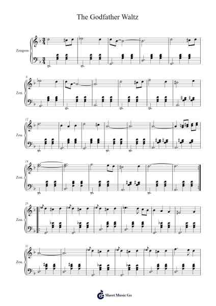 The Godfather Waltz Sheet Music by Nino Rota-Arr.Trutor Hubno
