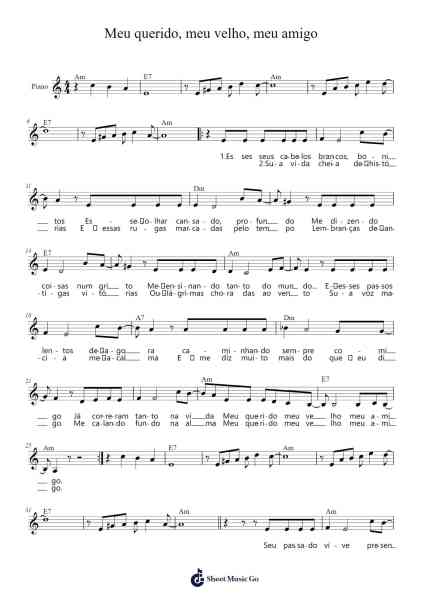 Meu querido, meu velho, meu amigo Sheet Music by Roberto Carlos-Arr.Leethey Yvetteroll