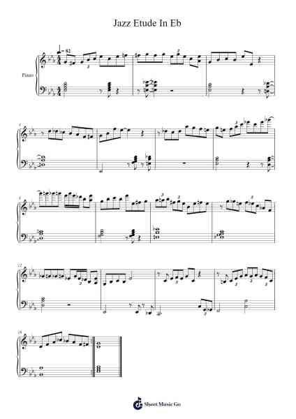 Jazz Etude In Eb Sheet Music by undefined-Arr.Grelitt Bachdrow