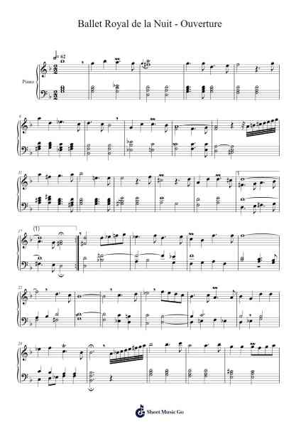Ballet Royal de la Nuit - Ouverture Sheet Music by Jean-Baptiste Lully-Arr.Ferholt Vebthan