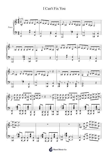 I Can't Fix You Sheet Music by The Living Tombstone-Arr.Tenings