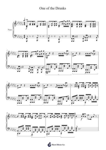 One of the Drunks Sheet Music by Auwolf-Arr.Stilris Babty