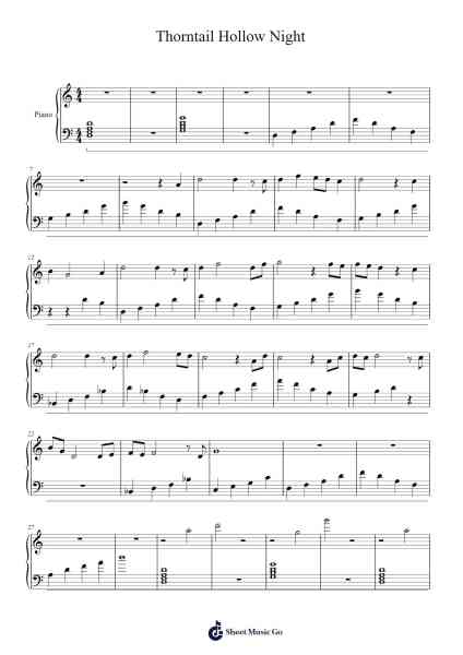 Thorntail Hollow Night Sheet Music by undefined-Arr.Bilsa Montlaw