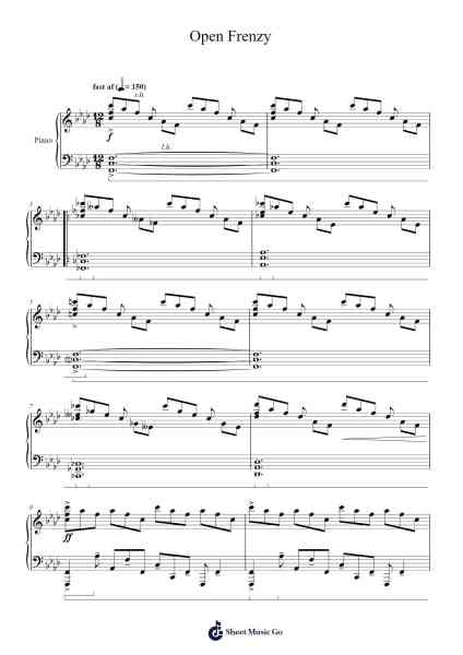 Open Frenzy Sheet Music by DM DOKURO-Arr.Ianjim