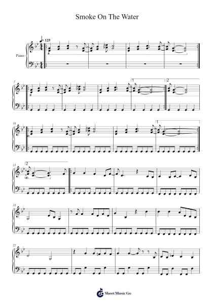 Smoke On The Water Sheet Music by Deep Purple-Arr.Blairharte Titess
