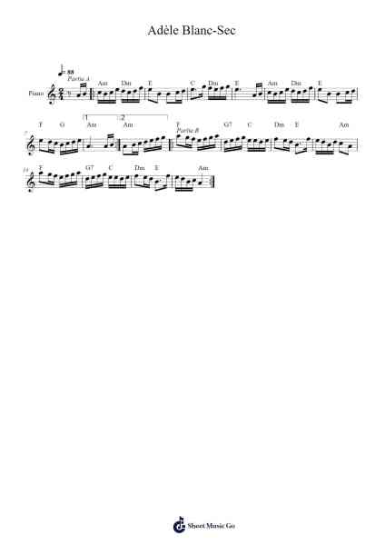 Adèle Blanc-Sec Sheet Music by Frédéric Paris-Arr.Vinwat