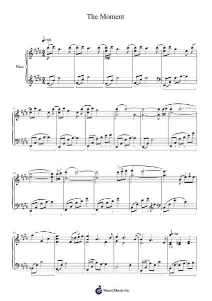 The Moment Sheet Music by undefined-Arr.Alickbush