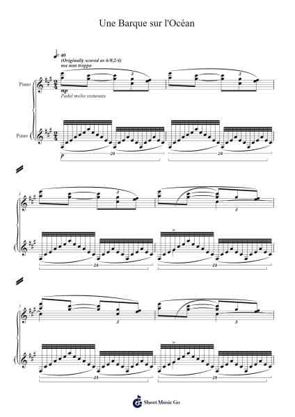 Une Barque sur l'Océan Sheet Music by Maurice Ravel-Arr.Rooven