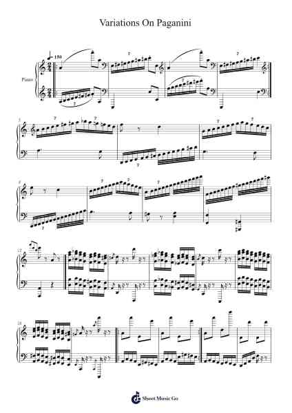 Variations On Paganini Sheet Music by Beautle-Arr.Macre Accer