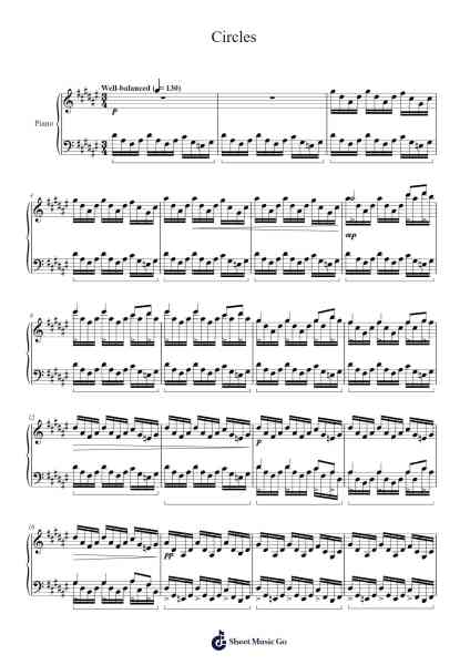 Circles Sheet Music by Johann Sebastian Bach-Arr.Vanlett Hudrey