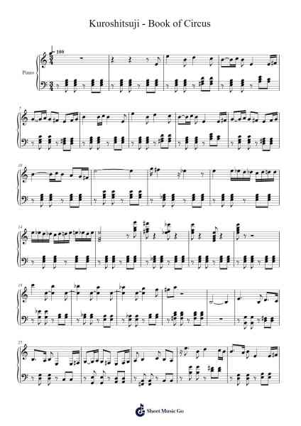 Kuroshitsuji - Book of Circus Sheet Music by undefined-Arr.Rydiah