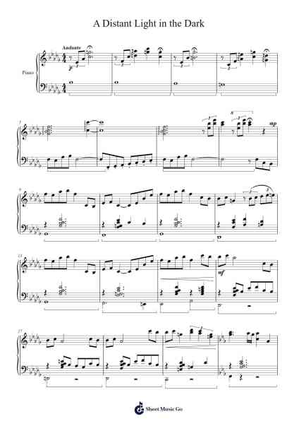 A Distant Light in the Dark Sheet Music by Bobsy Scottkuk-Arr.Duttdes Dawnpril