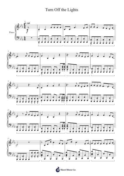 Turn Off the Lights Sheet Music by Auwolf-Arr.Sherrah Birroll