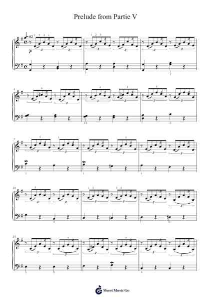Zwei Stücke - Prelude from Partie V Sheet Music by Johann Kuhnau-Arr.Brianphrey Judphne