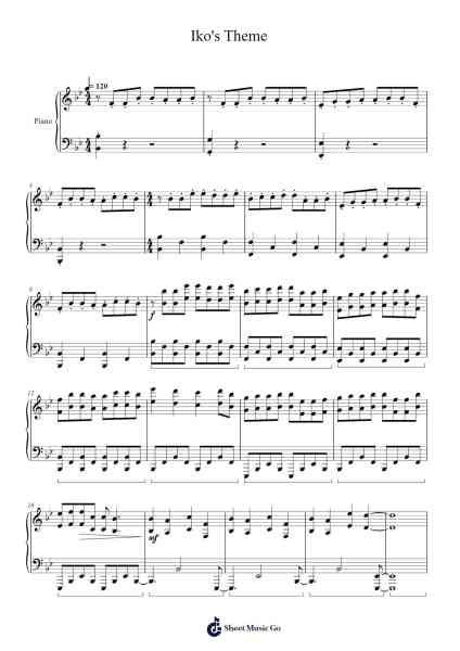 Iko's Theme Sheet Music by Emma Paavo-Arr.Hewgy Fowearl