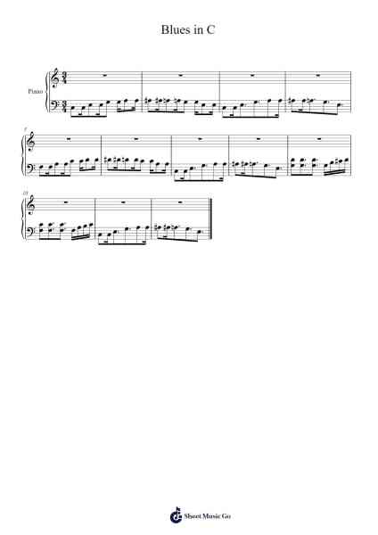 Blues in C Sheet Music by Davide-Arr.Wrighttab