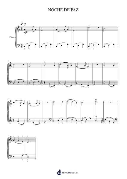 Noche de Paz Sheet Music by Franz Xaver Gruber-Arr.Daitrid Piersliam