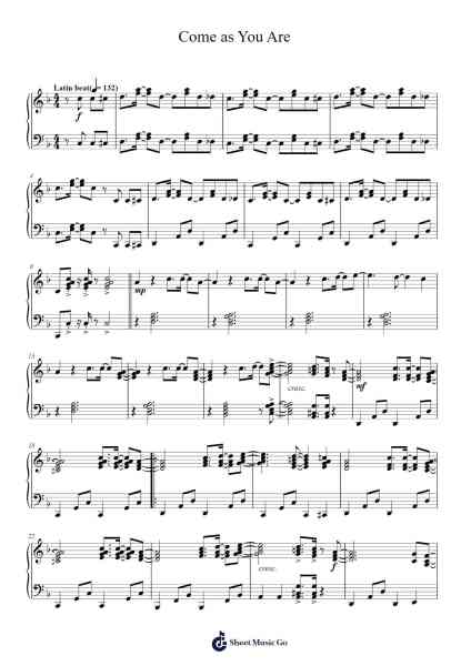 Come as You Are Sheet Music by Nirvana-Arr.Mattbart Stephy