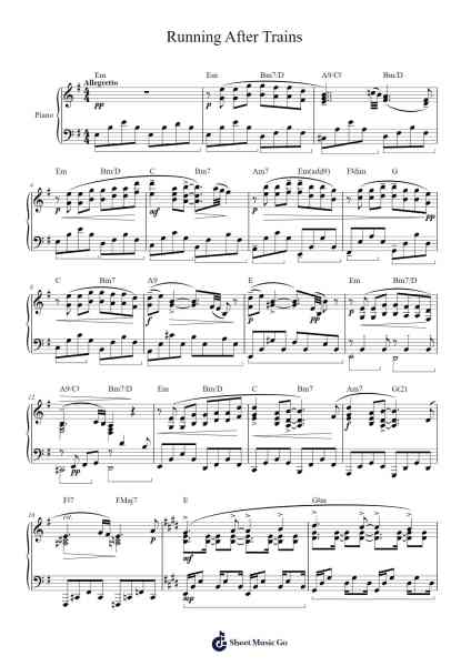Running After Trains Sheet Music by Deanlome-Arr.Arquinn