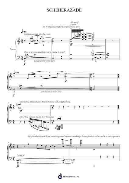Scheherazade, Op. 35 Sheet Music by undefined-Arr.Cranethe Dougledk