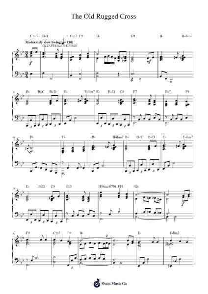 The Old Rugged Cross Sheet Music by George Bennard-Arr.Chloepole