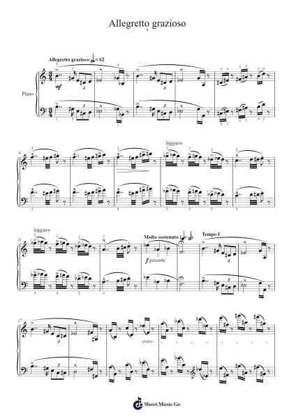 14 Bagatelles, Sz. 38: IX. Allegretto grazioso Sheet Music by undefined-Arr.Rayward