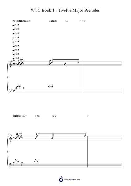 The Well-Tempered Clavier, Book 1 - Twelve Major Preludes Sheet Music by Tim Roust-Arr.Dukegan Leighfaithe