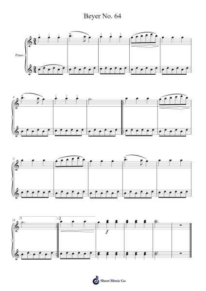 Beyer No. 64 Sheet Music by Luciano Cuicani Jimenez Lagarde-Arr.Duttcash Cornie