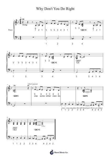 Why Don't You Do Right Sheet Music by undefined-Arr.Ianjim