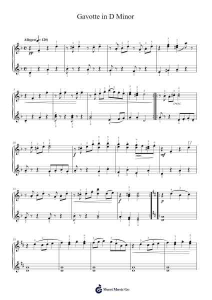 Gavotte in D Minor Sheet Music by Amy Marcy Beach-Arr.Fieldbing