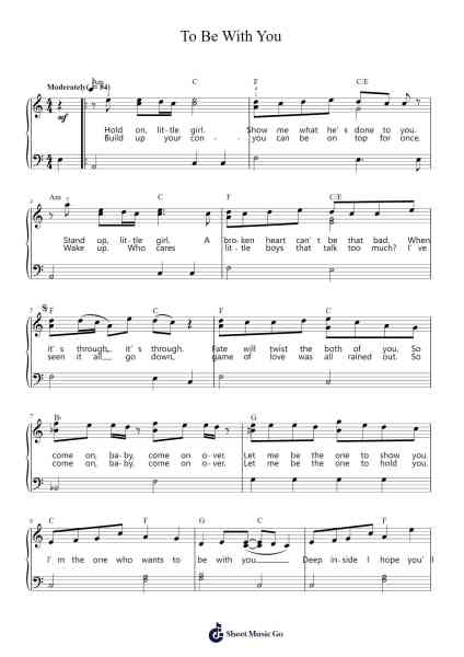 To Be With You Sheet Music by Mr. Big-Arr.Corrie