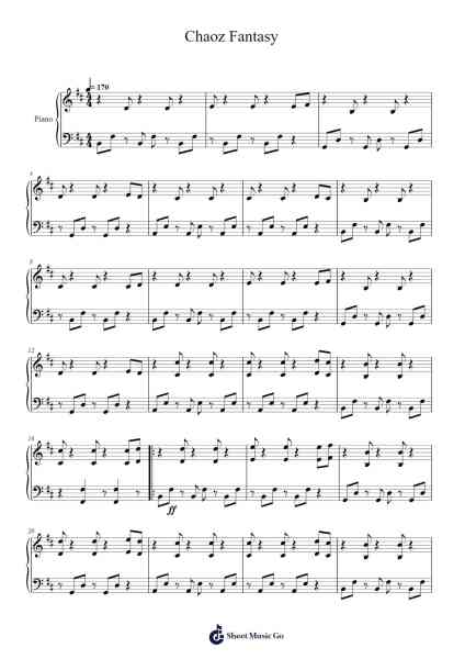 Chaoz Fantasy Sheet Music by undefined-Arr.Shawloyd