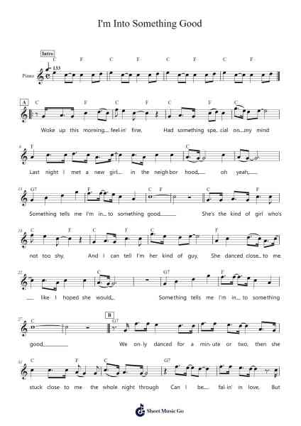 I'm Into Something Good Sheet Music by Gerry Goffin/Carole King-Arr.Doulow
