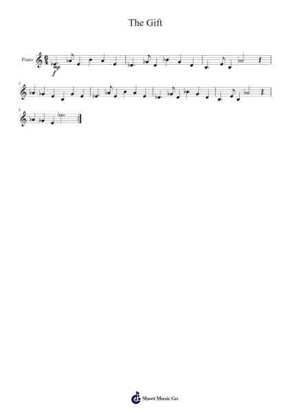 The Gift Sheet Music by Shaun Morgan-Arr.Janejill Mooca