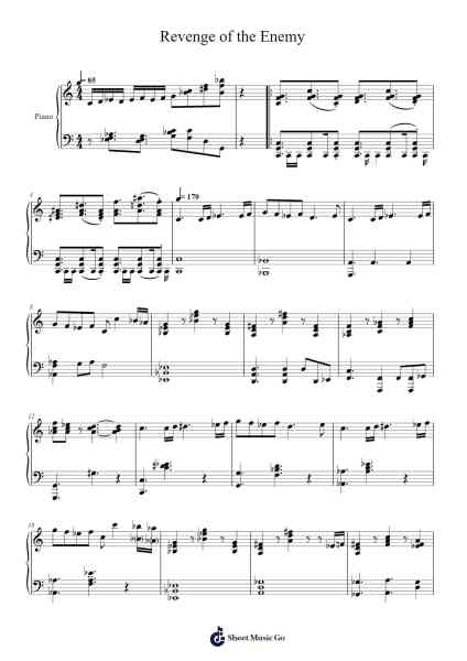 Revenge of the Enemy Sheet Music by Super Ninja Fat-Arr.Lamjane