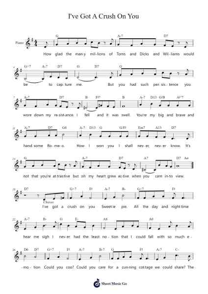 I've Got A Crush On You Sheet Music by George Gershwin-Arr.Joedrich