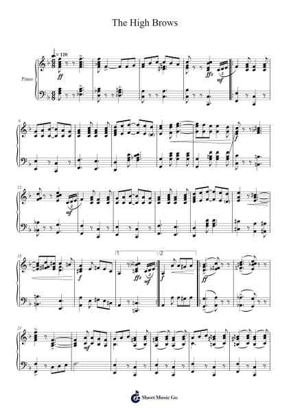 The High Brows Sheet Music by GEORGE L. COBB-Arr.Gemfoe Conchey