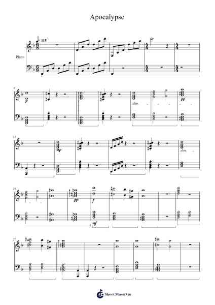 Apocalypse Sheet Music by undefined-Arr.Buckclough Woogold