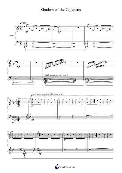 Shadow of the Colossus Sheet Music by Kow Otani-Arr.Lancemen Hazjosh