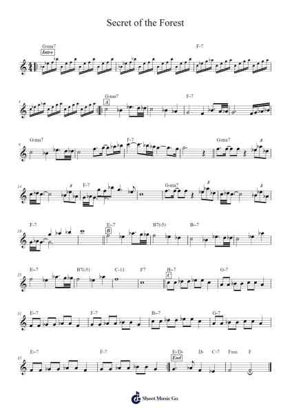 Secret of the Forest Sheet Music by Yasunori Mitsuda-Arr.Mattvelt