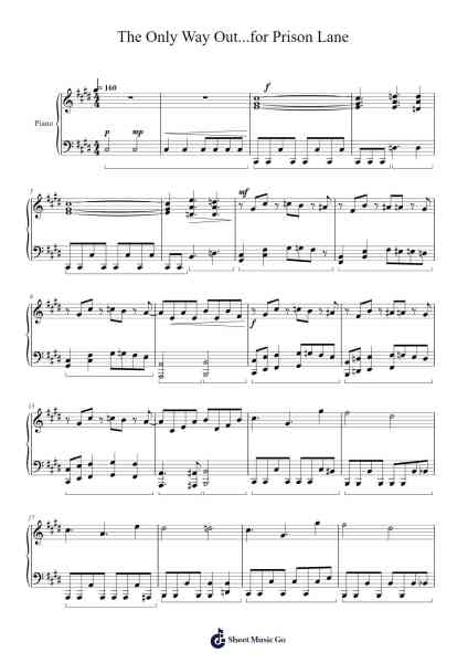 The Only Way Out...for Prison Lane Sheet Music by Jun Senoue-Arr.Beckfey Earlnice