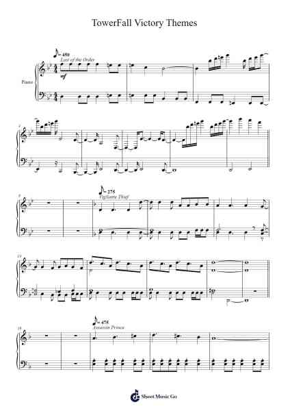 TowerFall Victory Themes Sheet Music by undefined-Arr.Derkins