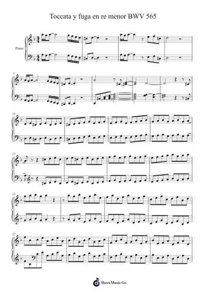 Toccata and Fugue in D Minor, BWV 565 Sheet Music by Johann Sebastian Bach-Arr.Cumrusk Wescky