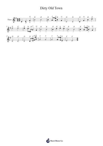 Dirty Old Town Sheet Music by Tammie Brown-Arr.Burnelett Loncil