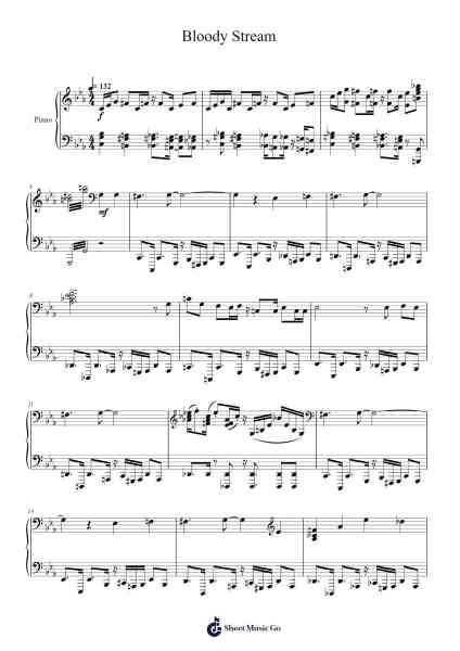 Bloody Stream Sheet Music by Toshiyuki Oomori-Arr.Pibriel Pute