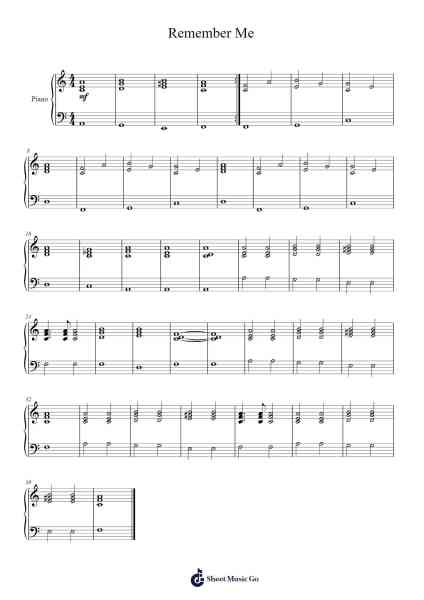 Remember Me Sheet Music by undefined-Arr.Restan